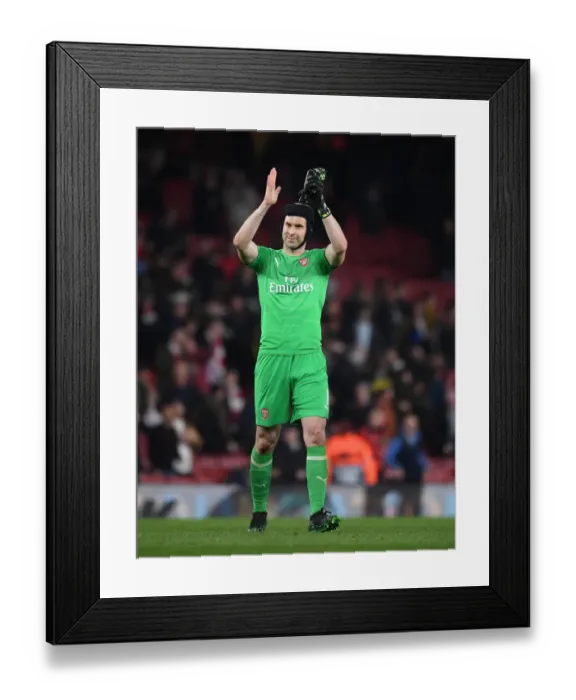 Framed Print : Arsenal's Petr Cech Applauding Fans in Arsenal v Valencia UEFA Europa League Semi-Final First Leg Framed Print : Arsenal's Petr Cech Applauding Fans in Arsenal v Valencia UEFA Europa League Semi-Final First Leg