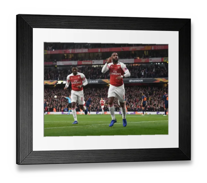 Framed Print : Alexis Lacazette Scores in Arsenal's Europa League Semi-Final Victory over Valencia Framed Print : Alexis Lacazette Scores in Arsenal's Europa League Semi-Final Victory over Valencia