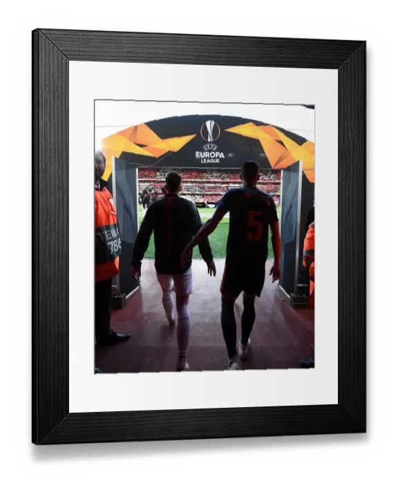 Framed Print : Arsenal vs Valencia: UEFA Europa League Semi-Final First Leg, Emirates Stadium, London, 2019