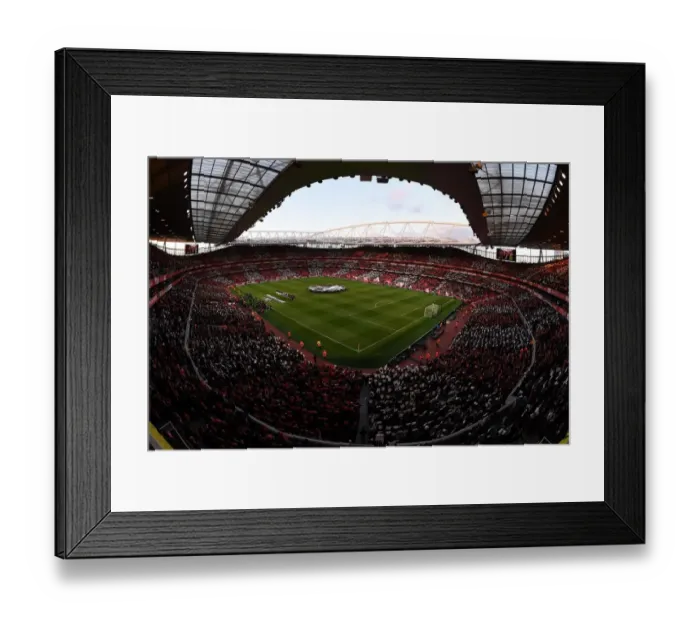 Framed Print : Arsenal's Emirates Stadium Awaits Valencia in UEFA Europa League Semi-Final