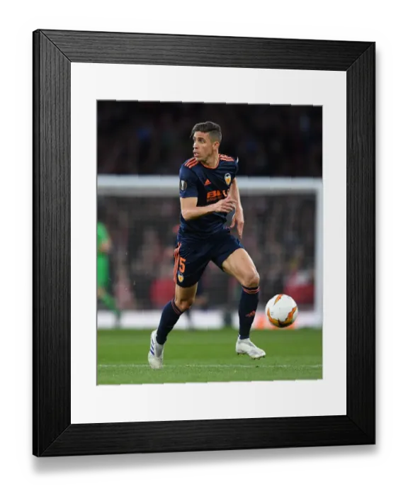 Framed Print : Arsenal vs Valencia: Gabriel Paulista in UEFA Europa League Semi-Final Showdown at Emirates Stadium