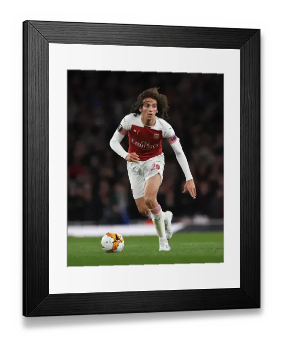Framed Print : Arsenal's Matteo Guendouzi in Action during the UEFA Europa League Semi-Final vs Valencia