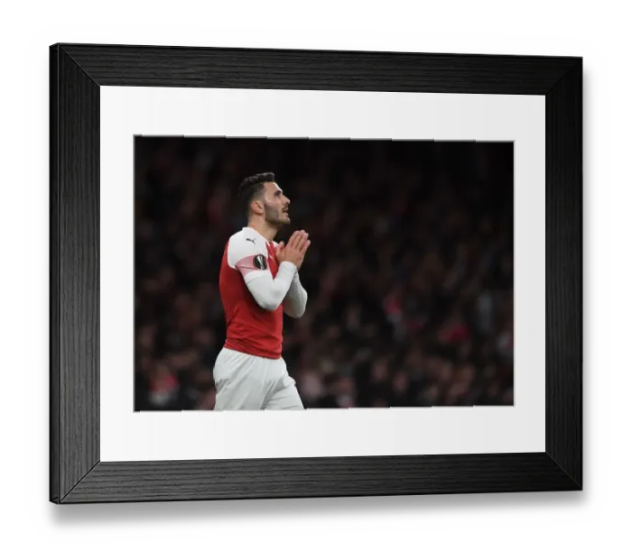 Framed Print : Arsenal's Sead Kolasinac in Action during the 2019 UEFA Europa League Semi-Final vs Valencia