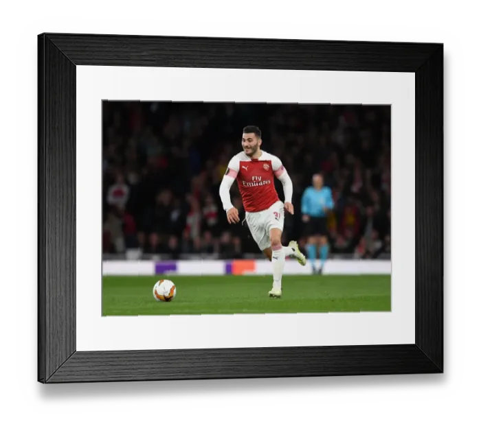 Framed Print : Arsenal's Sead Kolasinac in UEFA Europa League Semi-Final Action vs Valencia Framed Print : Arsenal's Sead Kolasinac in UEFA Europa League Semi-Final Action vs Valencia