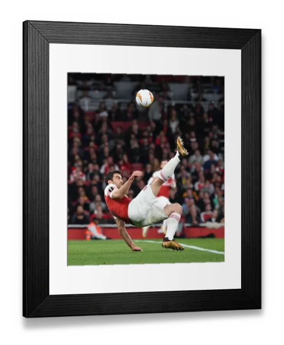 Framed Print : Arsenal's Sokratis in Europa League Semi-Final Clash Against Valencia