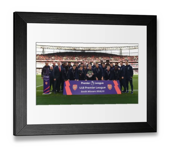 Framed Print : Arsenal U18 Receive Premier League South Shield vs Brighton & Hove Albion (2018-19)