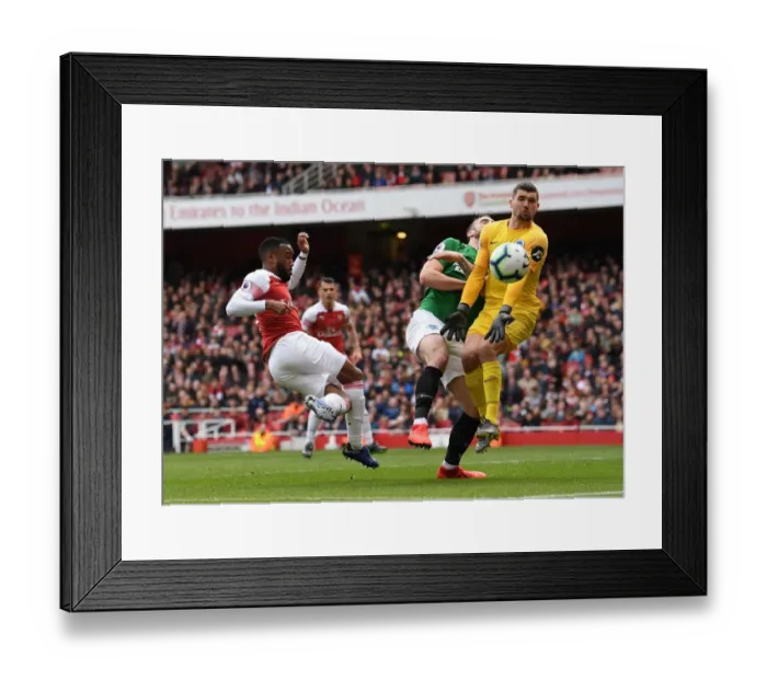 Framed Print : Arsenal's Lacazette Denied by Ryan and Duffy in Clash with Brighton Framed Print : Arsenal's Lacazette Denied by Ryan and Duffy in Clash with Brighton
