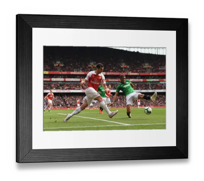 Framed Print : Mkhitaryan Faces Off Against Bernardo: Arsenal vs Brighton & Hove Albion, Premier League Framed Print : Mkhitaryan Faces Off Against Bernardo: Arsenal vs Brighton & Hove Albion, Premier League