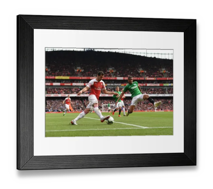 Framed Print : Mkhitaryan vs Bernardo: A Premier League Face-Off Framed Print : Mkhitaryan vs Bernardo: A Premier League Face-Off