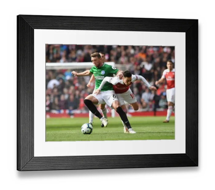 Framed Print : Mesut Ozil vs Dale Stephens: Intense Battle at Arsenal's Emirates Stadium (Arsenal v Brighton & Hove Albion 2018-19) Framed Print : Mesut Ozil vs Dale Stephens: Intense Battle at Arsenal's Emirates Stadium (Arsenal v Brighton & Hove Albion 2018-19)