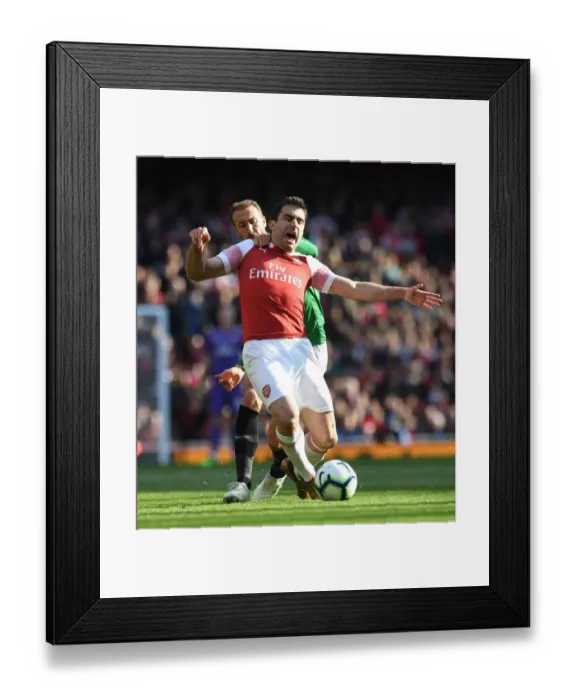 Framed Print : Clash at Emirates: Sokratis vs. Murray in Arsenal's Battle against Brighton