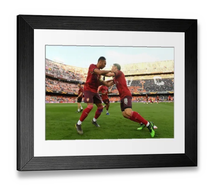Framed Print : Arsenal Players Pierre-Emerick Aubameyang and Nacho Monreal Prepare for UEFA Europa League Semi-Final Showdown against Valencia Framed Print : Arsenal Players Pierre-Emerick Aubameyang and Nacho Monreal Prepare for UEFA Europa League Semi-Final Showdown against Valencia