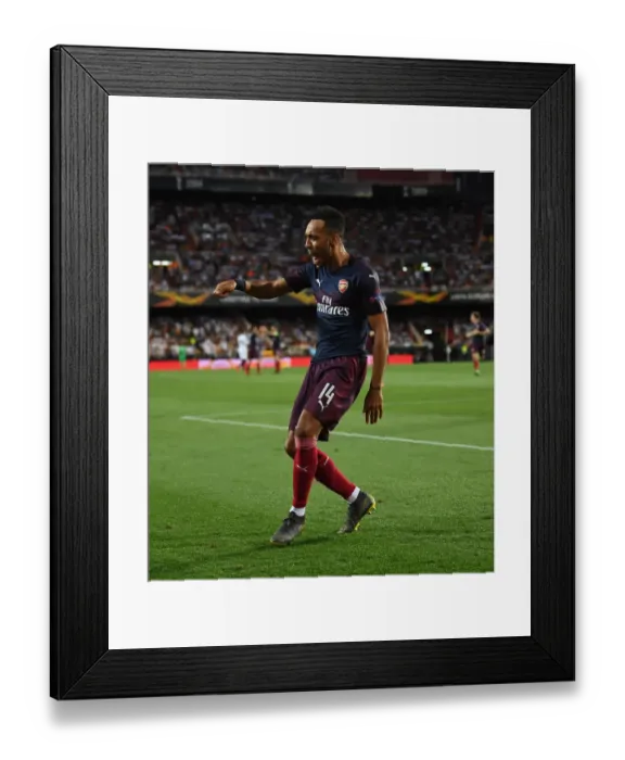 Framed Print : Aubameyang's Goal: Arsenal's Europa League Semi-Final Triumph over Valencia Framed Print : Aubameyang's Goal: Arsenal's Europa League Semi-Final Triumph over Valencia