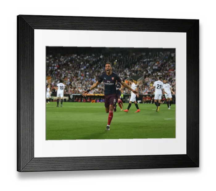 Framed Print : Arsenal Reach Europa League Final: Aubameyang's Decisive Goal vs Valencia Framed Print : Arsenal Reach Europa League Final: Aubameyang's Decisive Goal vs Valencia