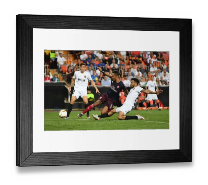 Framed Print : Aubameyang Scores Third Goal: Arsenal's Europa League Semi-Final Victory over Valencia Framed Print : Aubameyang Scores Third Goal: Arsenal's Europa League Semi-Final Victory over Valencia