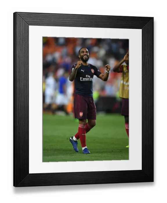 Framed Print : Alexandre Lacazette's Europa League Victory: Arsenal's Triumph Over Valencia Framed Print : Alexandre Lacazette's Europa League Victory: Arsenal's Triumph Over Valencia