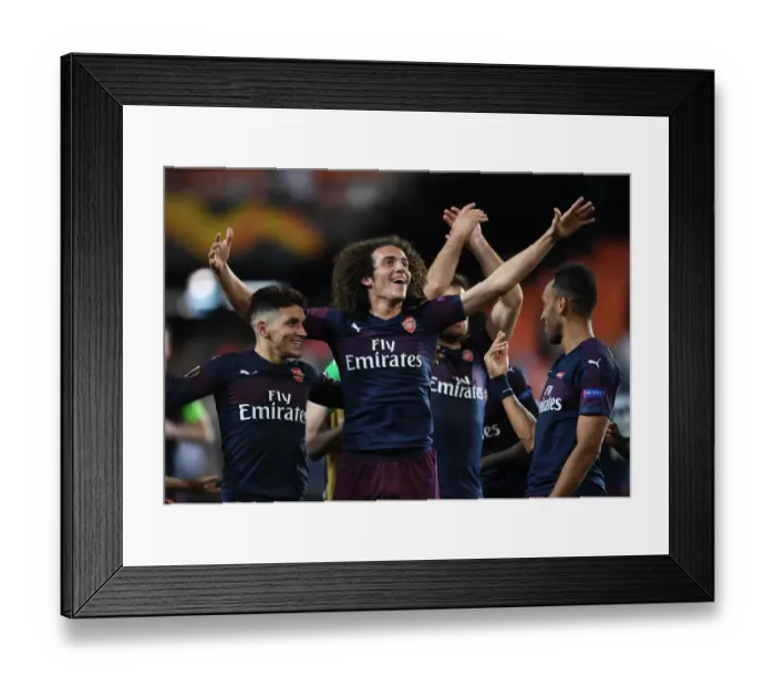 Framed Print : Arsenal's Torreira and Guendouzi: Europa League Semi-Final Victors over Valencia