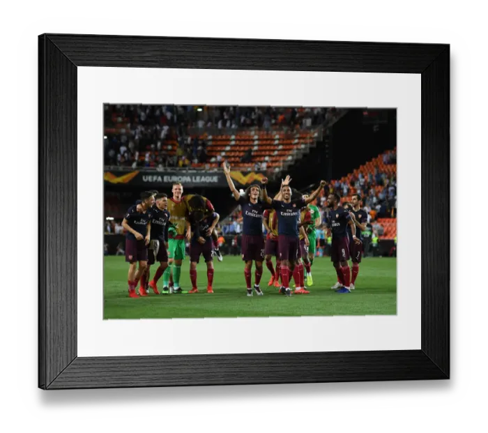 Framed Print : Arsenal's Europa League Glory: Unforgettable Victory over Valencia Framed Print : Arsenal's Europa League Glory: Unforgettable Victory over Valencia