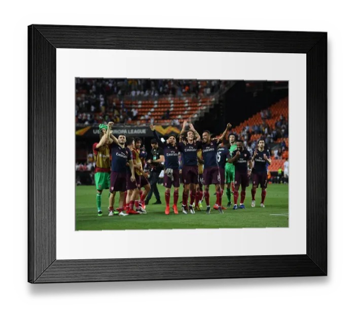 Framed Print : Arsenal's Europa League Triumph: Unforgettable Celebrations in Valencia