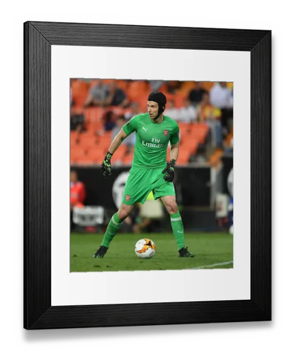 Framed Print : Arsenal's Petr Cech in Action during the 2019 UEFA Europa League Semi-Final Second Leg against Valencia