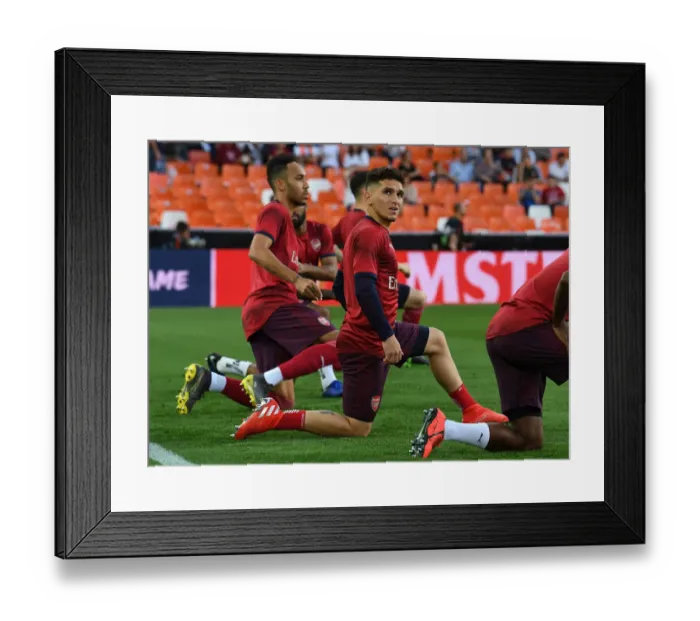 Framed Print : Arsenal's Lucas Torreira Prepares for Valencia Showdown in Europa League Semi-Final Framed Print : Arsenal's Lucas Torreira Prepares for Valencia Showdown in Europa League Semi-Final