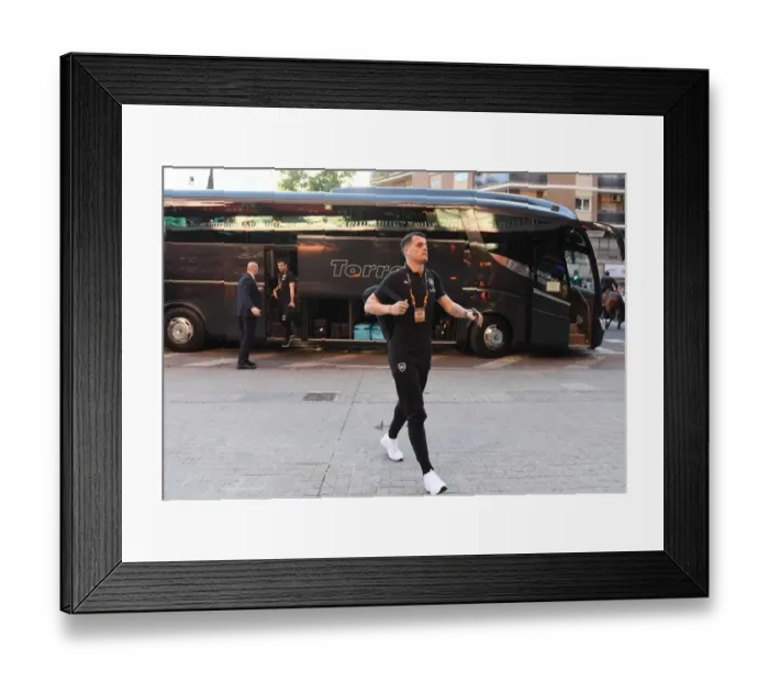 Framed Print : Granit Xhaka: Arsenal's Steely Gaze Before Valencia Showdown, UEFA Europa League Semi-Final Framed Print : Granit Xhaka: Arsenal's Steely Gaze Before Valencia Showdown, UEFA Europa League Semi-Final