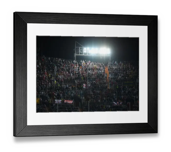 Framed Print : Arsenal Fans at Valencia's Estadio Mestalla during the UEFA Europa League Semi-Final