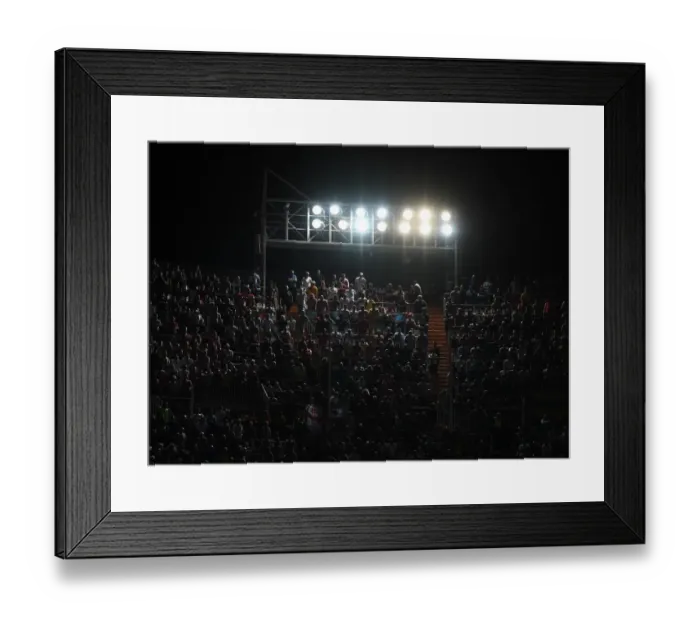 Framed Print : Arsenal Fans Unwavering Passion at Valencia's Estadio Mestalla during UEFA Europa League Semi-Final