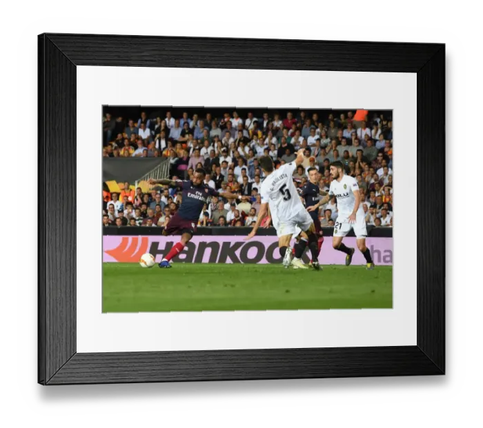 Framed Print : Arsenal's Alex Lacazette Scores in UEFA Europa League Semi-Final Second Leg vs Valencia Framed Print : Arsenal's Alex Lacazette Scores in UEFA Europa League Semi-Final Second Leg vs Valencia