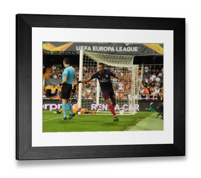 Framed Print : Arsenal's Aubameyang Nets Hat-Trick, Secures Europa League Final Berth vs. Valencia Framed Print : Arsenal's Aubameyang Nets Hat-Trick, Secures Europa League Final Berth vs. Valencia
