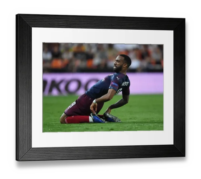 Framed Print : Alexis Lacazette's Brace: Arsenal Secures Europa League Final Spot vs. Chelsea (2018-19)