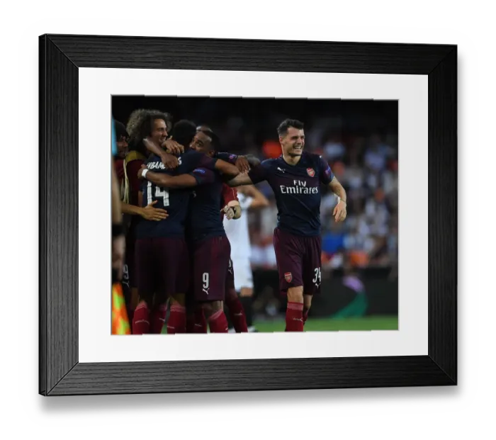 Framed Print : Granit Xhaka's Double: Arsenal's Europa League Semi-Final Victory Over Valencia Framed Print : Granit Xhaka's Double: Arsenal's Europa League Semi-Final Victory Over Valencia