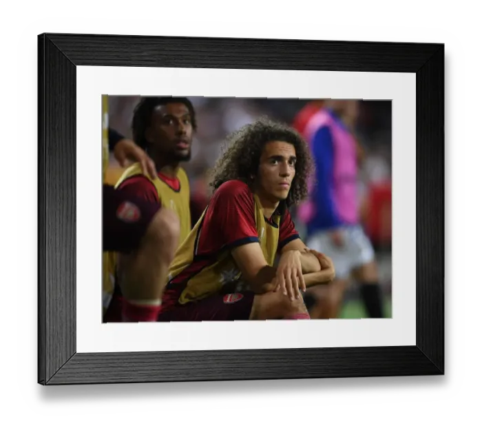Framed Print : Arsenal's Matteo Guendouzi in Action during the UEFA Europa League Semi-Final Second Leg against Valencia