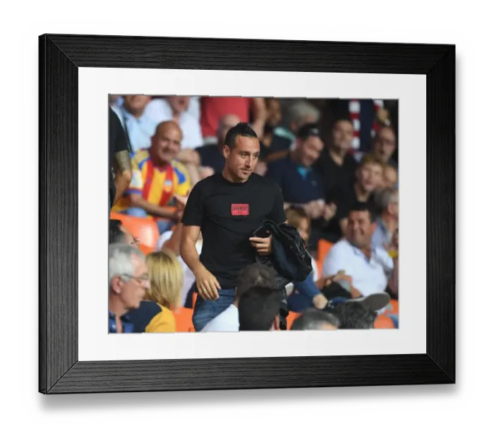 Framed Print : Santi Cazorla Returns to Watch Arsenal in Europa League Semi-Final at Valencia Framed Print : Santi Cazorla Returns to Watch Arsenal in Europa League Semi-Final at Valencia