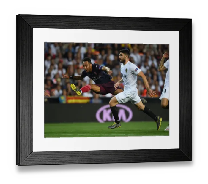 Framed Print : Arsenal's Europa League Final Win: Aubameyang's Decisive Goal Against Valencia