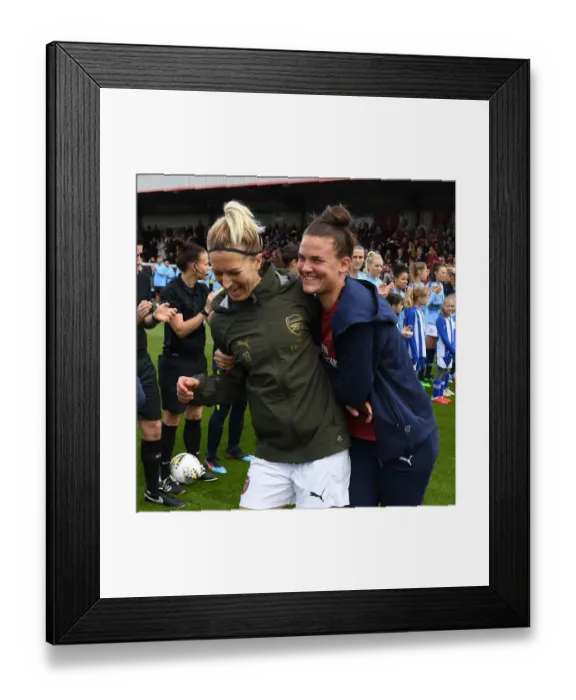Framed Print : Arsenal Women: Janni Arnth and Katrine Veje Prepare for Manchester City Showdown Framed Print : Arsenal Women: Janni Arnth and Katrine Veje Prepare for Manchester City Showdown