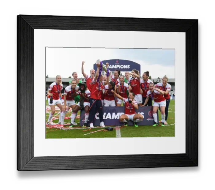 Framed Print : Arsenal Women Celebrate Historic WSL Title Win Over Manchester City