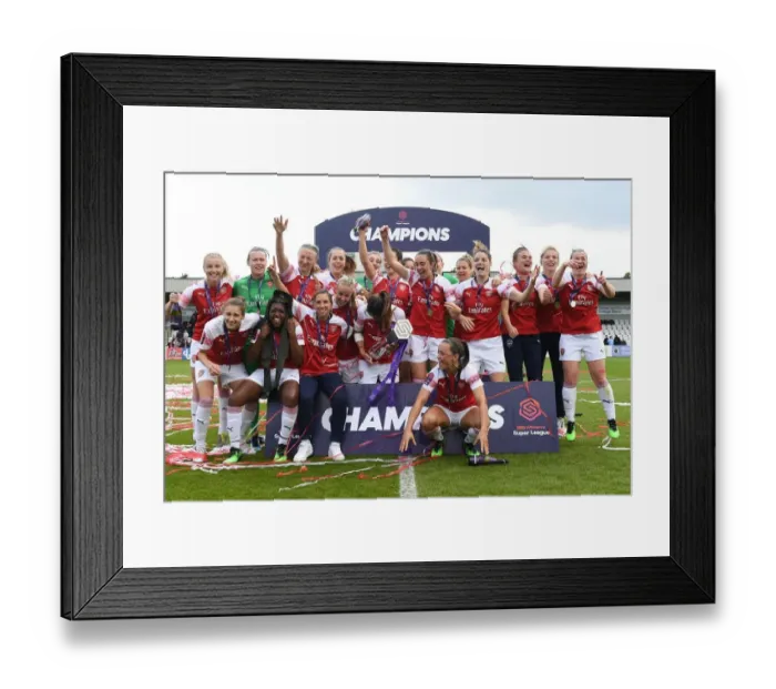 Framed Print : Arsenal Women Celebrate Historic WSL Title Win Over Manchester City Framed Print : Arsenal Women Celebrate Historic WSL Title Win Over Manchester City
