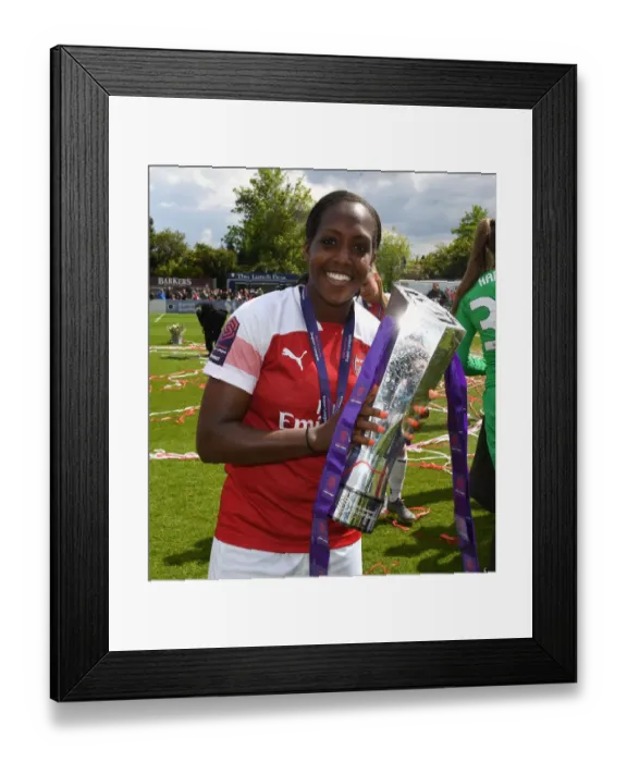Framed Print : Danielle Carter Lifts WSL Trophy After Arsenal Women's Victory Over Manchester City Women Framed Print : Danielle Carter Lifts WSL Trophy After Arsenal Women's Victory Over Manchester City Women