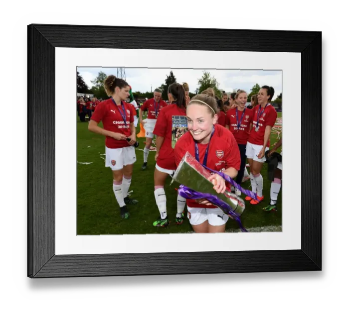 Framed Print : Kim Little Lifts WSL Trophy: Arsenal Women Celebrate Championship Win over Manchester City Framed Print : Kim Little Lifts WSL Trophy: Arsenal Women Celebrate Championship Win over Manchester City