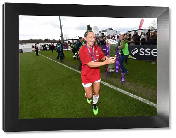 Arsenal Women Celebrate WSL Title Triumph with Katie McCabe and the Trophy