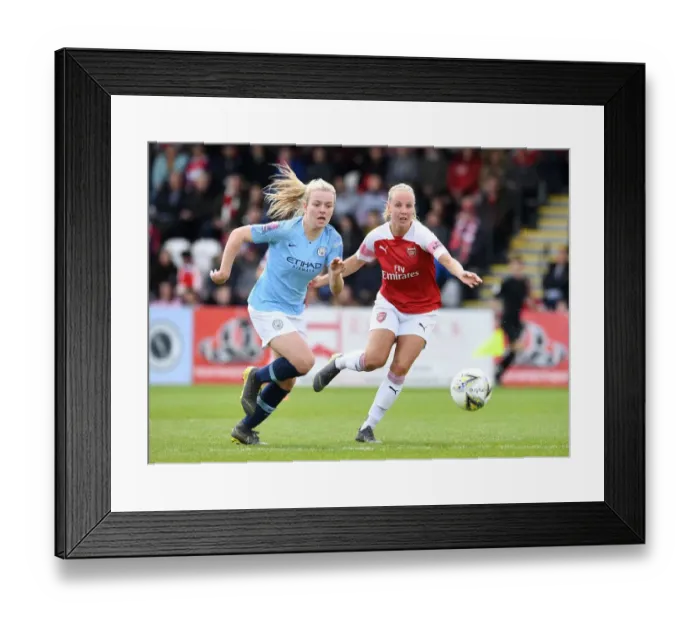 Framed Print : Clash of Talents: Beth Mead vs. Lauren Hemp - Arsenal Women vs. Manchester City Women Framed Print : Clash of Talents: Beth Mead vs. Lauren Hemp - Arsenal Women vs. Manchester City Women