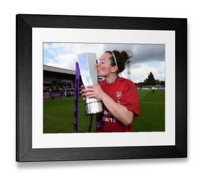 Framed Print : Emma Mitchell and Arsenal Women Celebrate WSL Title Triumph over Manchester City Framed Print : Emma Mitchell and Arsenal Women Celebrate WSL Title Triumph over Manchester City