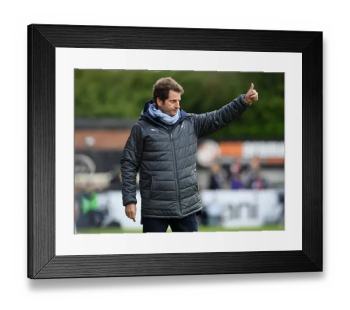 Framed Print : Joe Montemurro Leads Arsenal Women in Battle Against Manchester City (WSL) Framed Print : Joe Montemurro Leads Arsenal Women in Battle Against Manchester City (WSL)