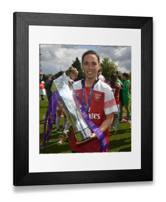 Framed Print : Jordan Nobbs Lifts WSL Trophy: Arsenal Women Celebrate Championship Win over Manchester City