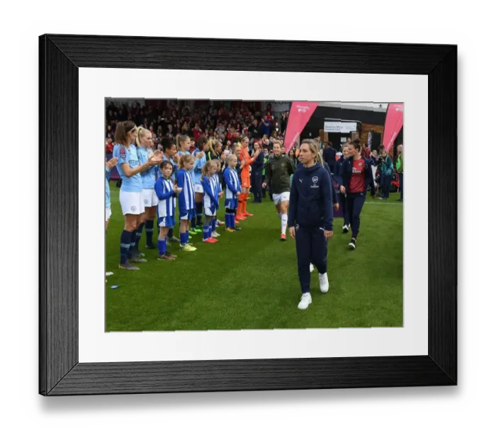 Framed Print : Arsenal Women Receive Guard of Honor from Manchester City Ahead of WSL Clash Framed Print : Arsenal Women Receive Guard of Honor from Manchester City Ahead of WSL Clash