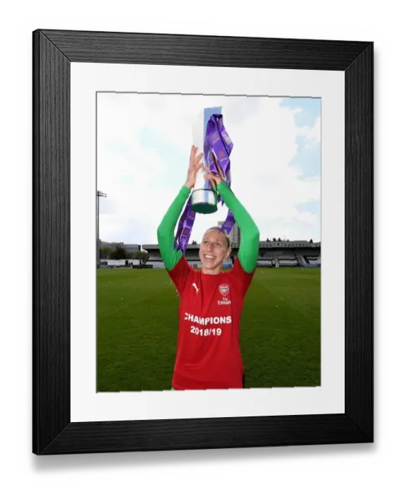 Framed Print : Sari van Veenendaal Lifts WSL Trophy with Arsenal Women After Manchester City Victory Framed Print : Sari van Veenendaal Lifts WSL Trophy with Arsenal Women After Manchester City Victory