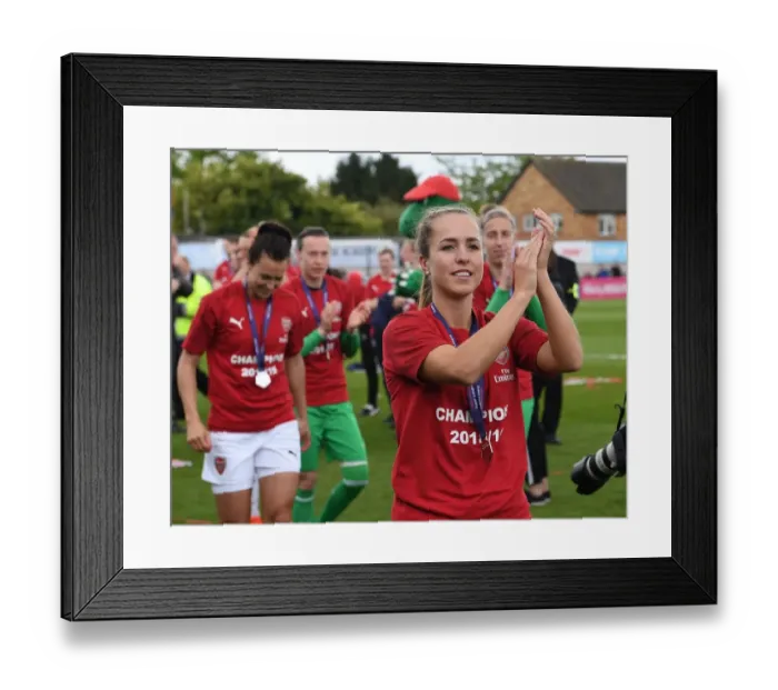 Framed Print : Arsenal Women's Star Lia Walti Celebrates with Fans after Victory over Manchester City Framed Print : Arsenal Women's Star Lia Walti Celebrates with Fans after Victory over Manchester City