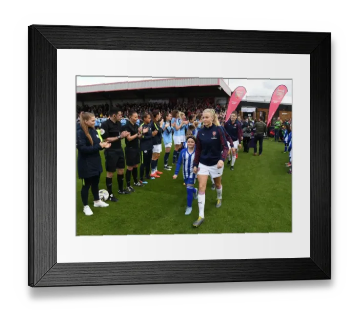 Framed Print : Arsenal Women Receive Guard of Honor from Manchester City Women Ahead of WSL Match Framed Print : Arsenal Women Receive Guard of Honor from Manchester City Women Ahead of WSL Match