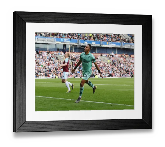 Framed Print : Aubameyang's First Goal: Arsenal Secures Victory at Burnley (2018-19)